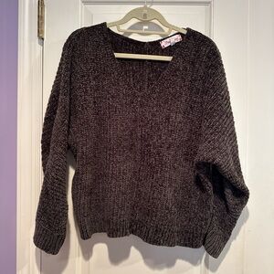 Cozy Olive Green V-Neck Sweater